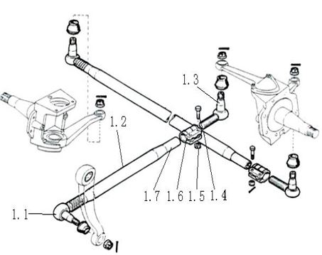 Тяга рулевая продольная AZ9925430010 А7 8*4 Тяга рулевая продольная AZ9925430010 А7 8*4