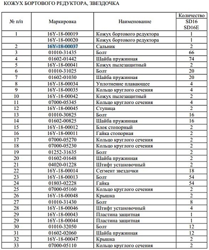 Прокладка бортовой передачи 16Y-18-00037 Прокладка бортовой передачи 16Y-18-00037