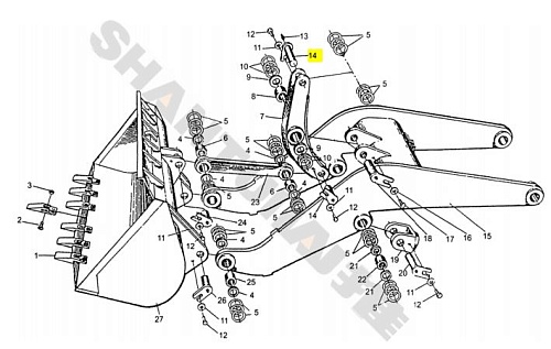 Палец ZL50G2-11700D/80*230 Палец ZL50G2-11700D/80*230