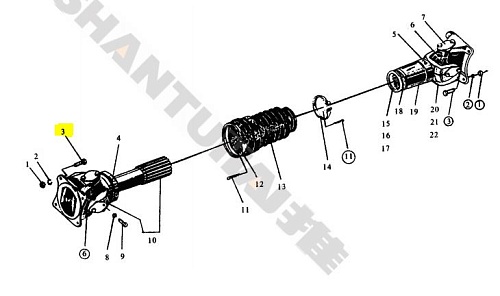 Болт кардана ZL30C-04005 SL30W D14 L42 Болт кардана ZL30C-04005 SL30W D14 L42